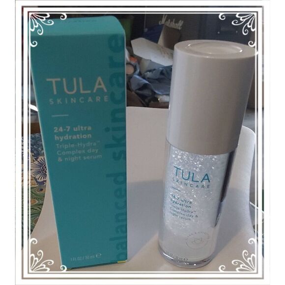 NIB~Tula Skincare Triple Hydra Complex Day & Night Serum~1 Fl. Oz. - Picture 1 of 5